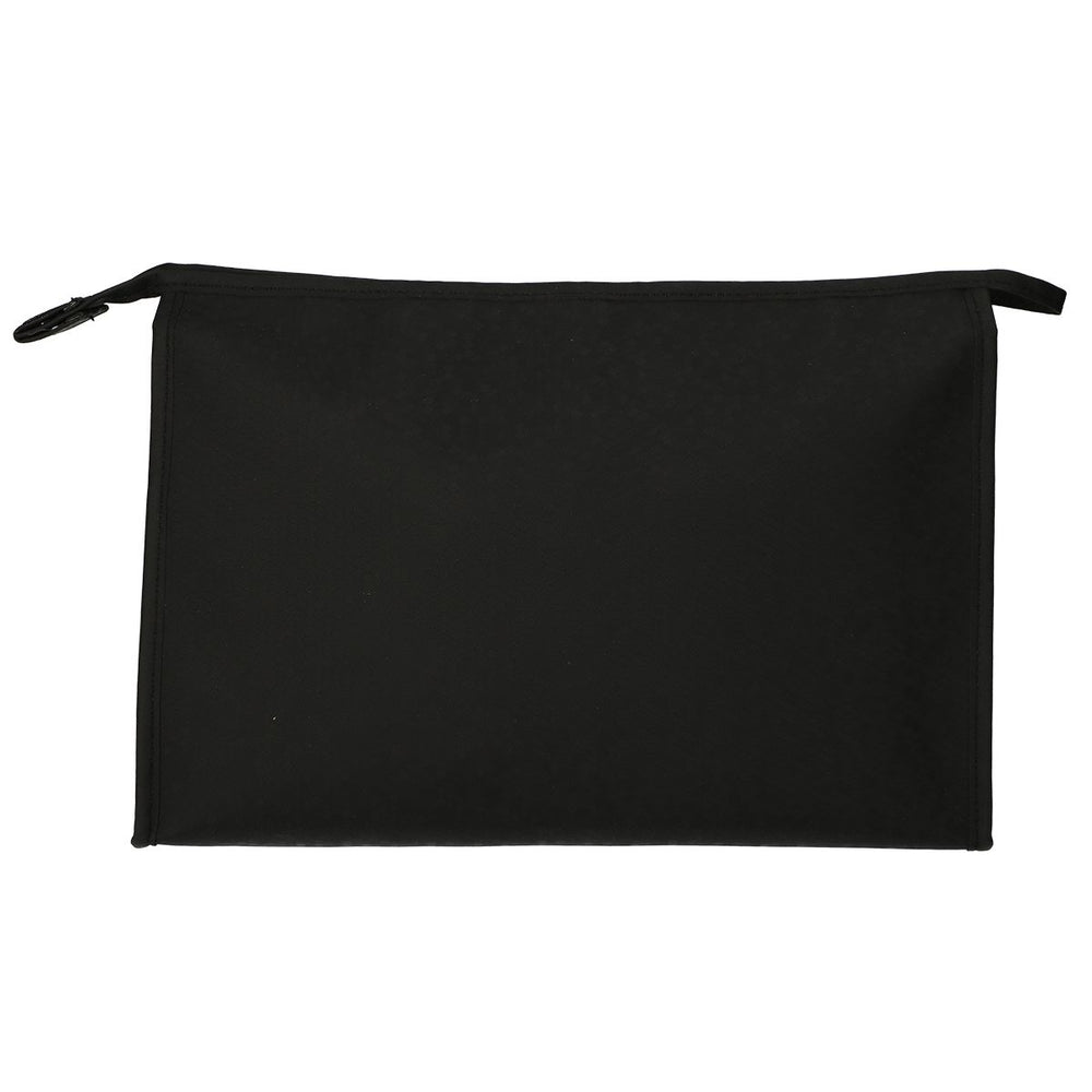 Traveller toilettas rits horizontaal zwart 35x24 cm