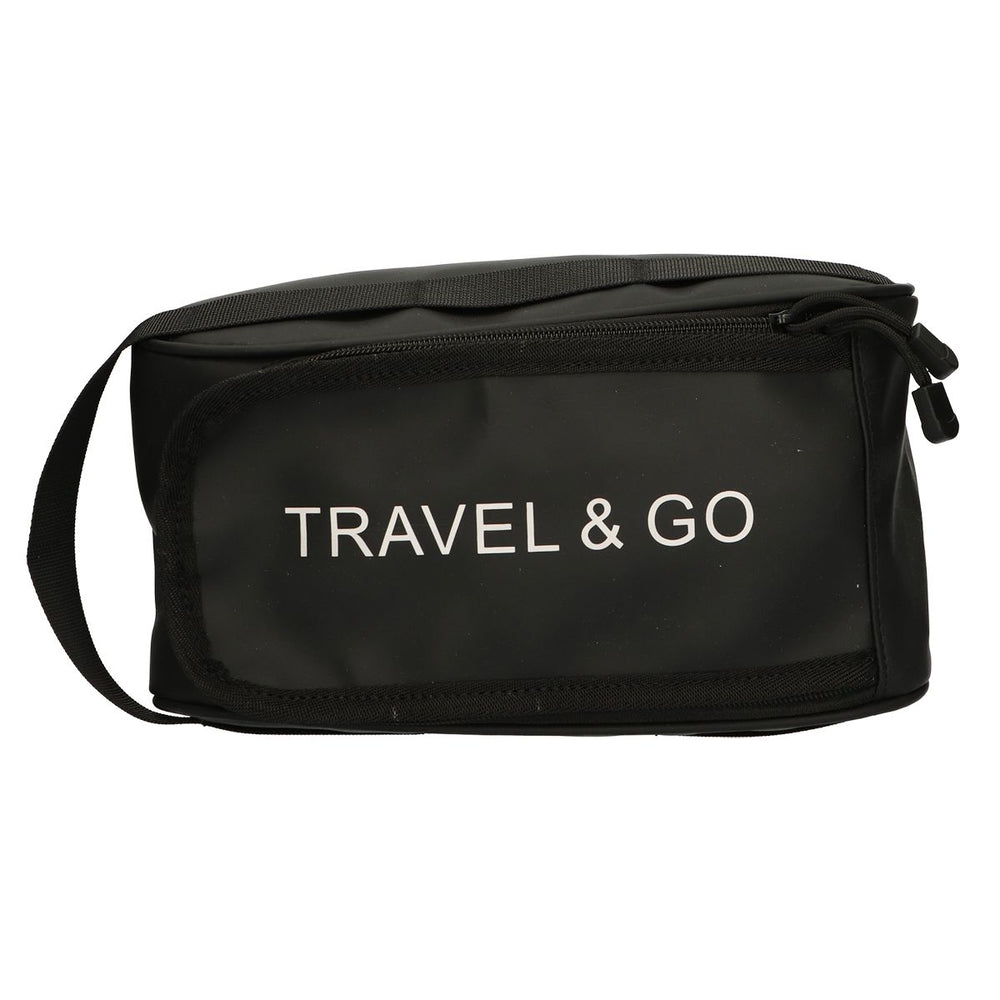 Traveller toilettas travel go zwart 15,5cm x 13,5cm