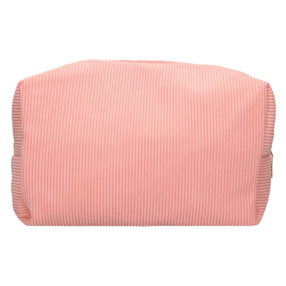 Traveller toilettas rib waterdicht roze 24,5cm x 18,5cm