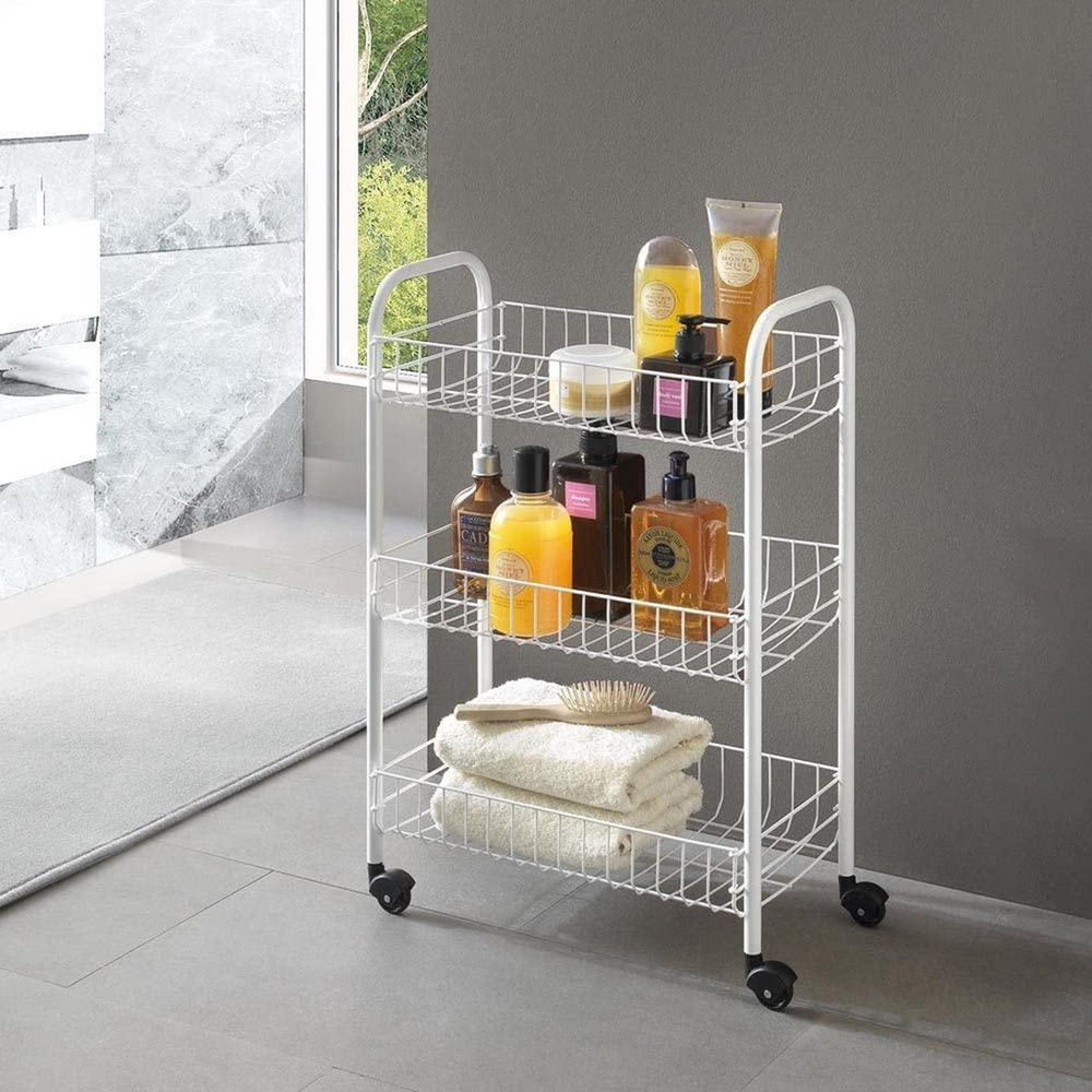 Metaltex voorraadwagen sienna 3 manden 41x23x61cm wit