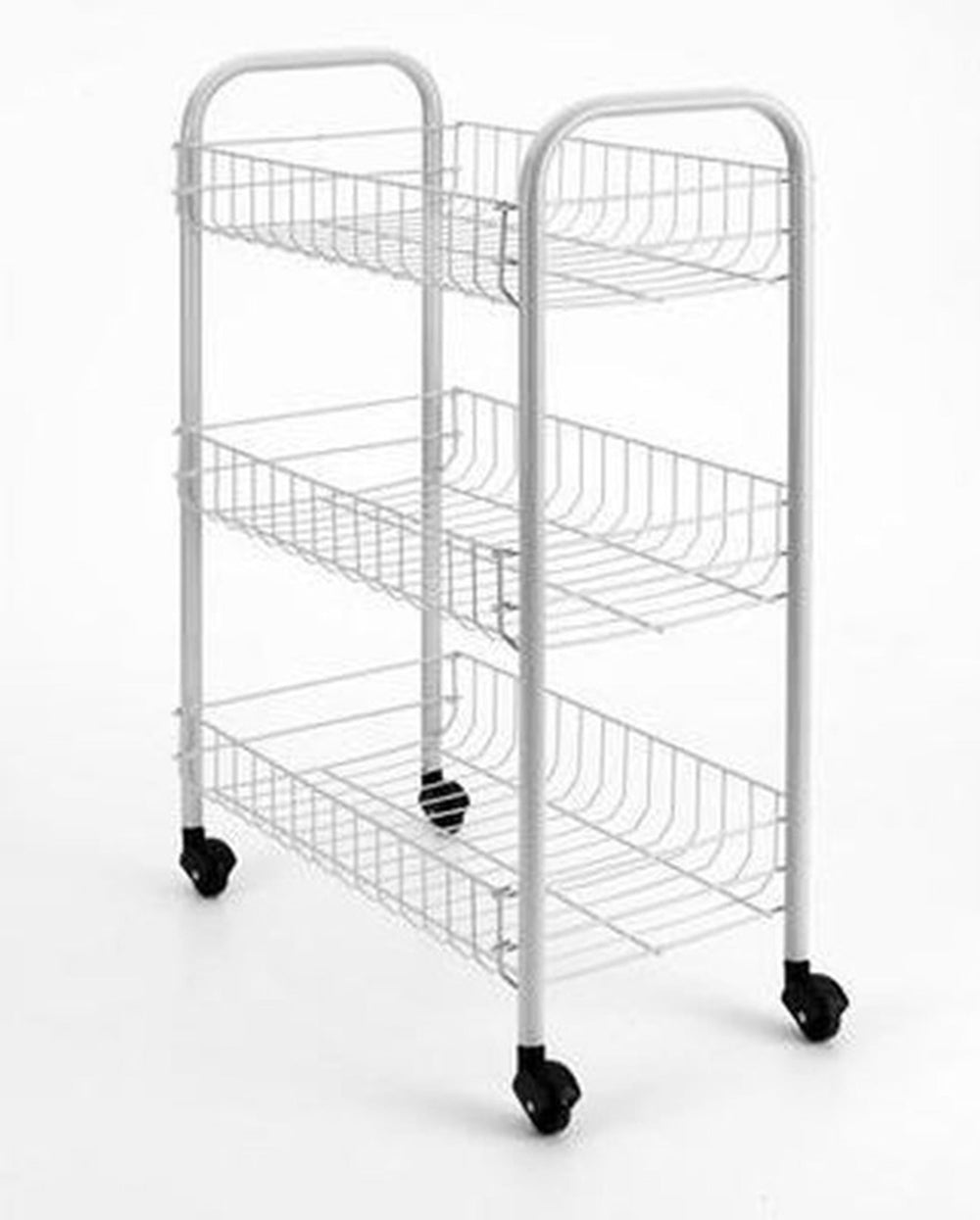 Metaltex voorraadwagen sienna 3 manden 41x23x61cm wit