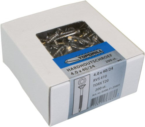 Topdrill spaanplaatschroef zelfborend rvs-410 pk torx tx25 5.0x60 35 | 100 stuks - 0206.31.42001