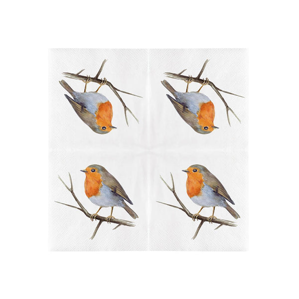 Esschert design papieren servet. roodborst 33x33cm