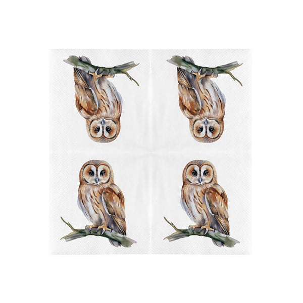Esschert design papieren servetten uil 33x33cm