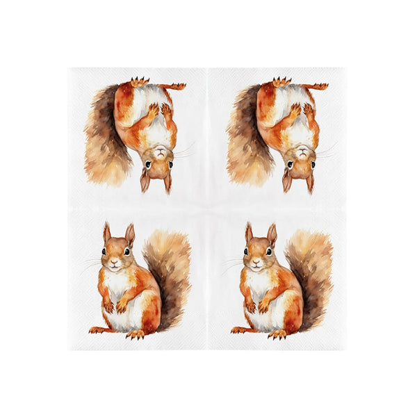 Esschert design papieren servetten eekhoorn 33x33cm fsc mix