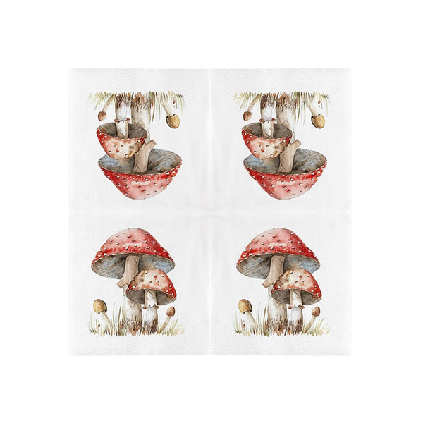 Esschert design papieren servetten vliegenzwam 33x33cm fsc mix