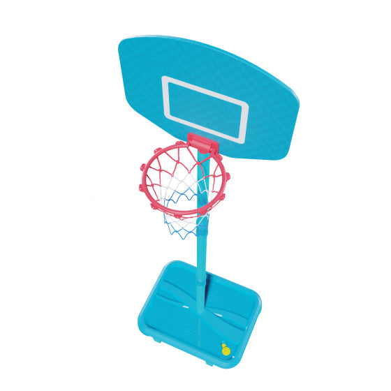 Eerste Basketbalpaal met All Surface Basis Blauw Rood