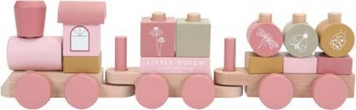 Tiamo kleine nederlandse trein roze met 2 wagons