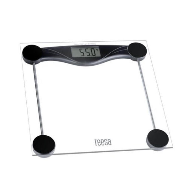 Teesa digitale personen weegschaal transparant tot 180kg