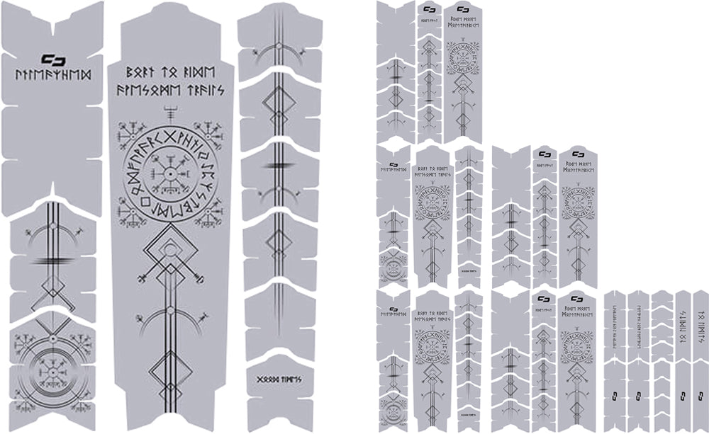 Unleazhed unscratch frame protector film - runes of shred black matt