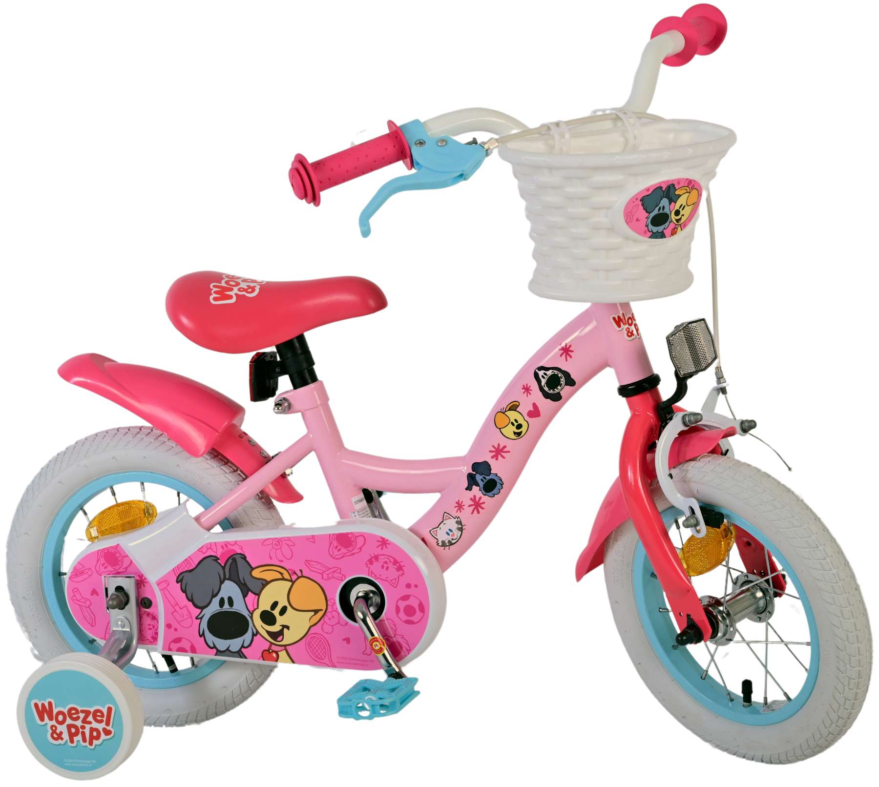 Woezel pip kinderfiets - meisjes - 12 inch - roze