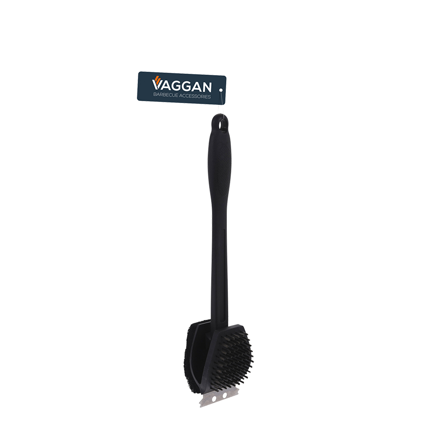 Vaggan 3in1 bbq borstel 38 cm zwart