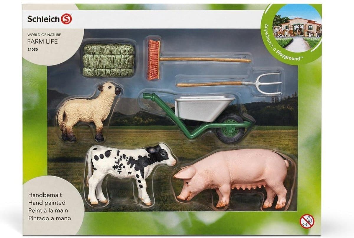Schleich boerderijlevenset dierenverzorgingsset