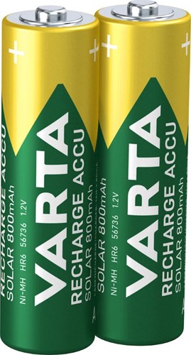Varta aa accu 800ma blister 2 solar 3311910