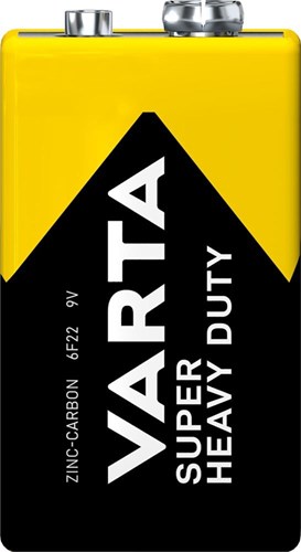 Varta Superlife 9V. Zink-koolstof. per stuk. (hangverpakking)