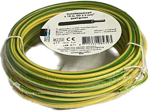 Enzo vd draad 2.5qmm ge gr 10m - 1242068