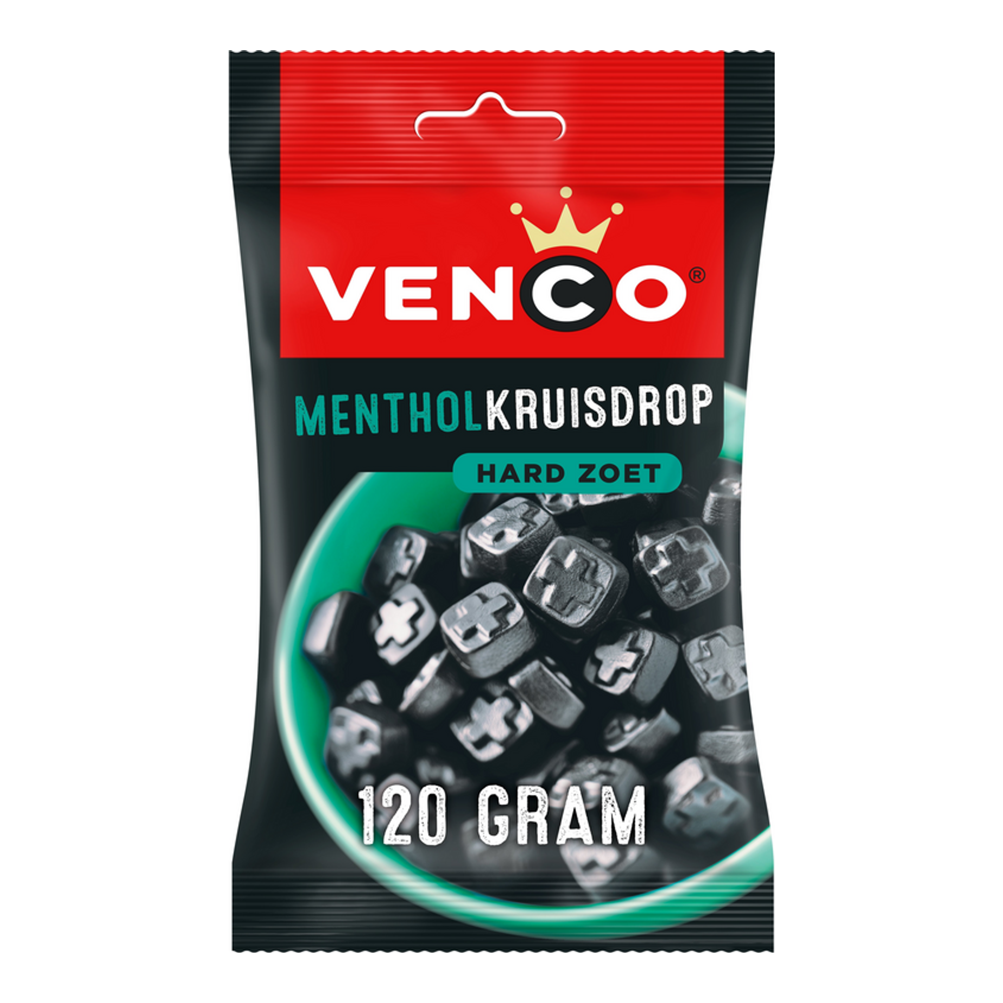 Venco menthol kruisdrop - drop - keelverfrissing - 12x120g