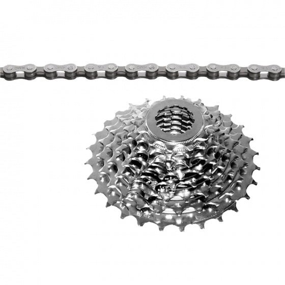 Powerset cassette + ketting 8S 11-32T zilver