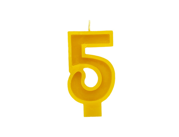 Kalina verjaardagskaars - cijfer 5