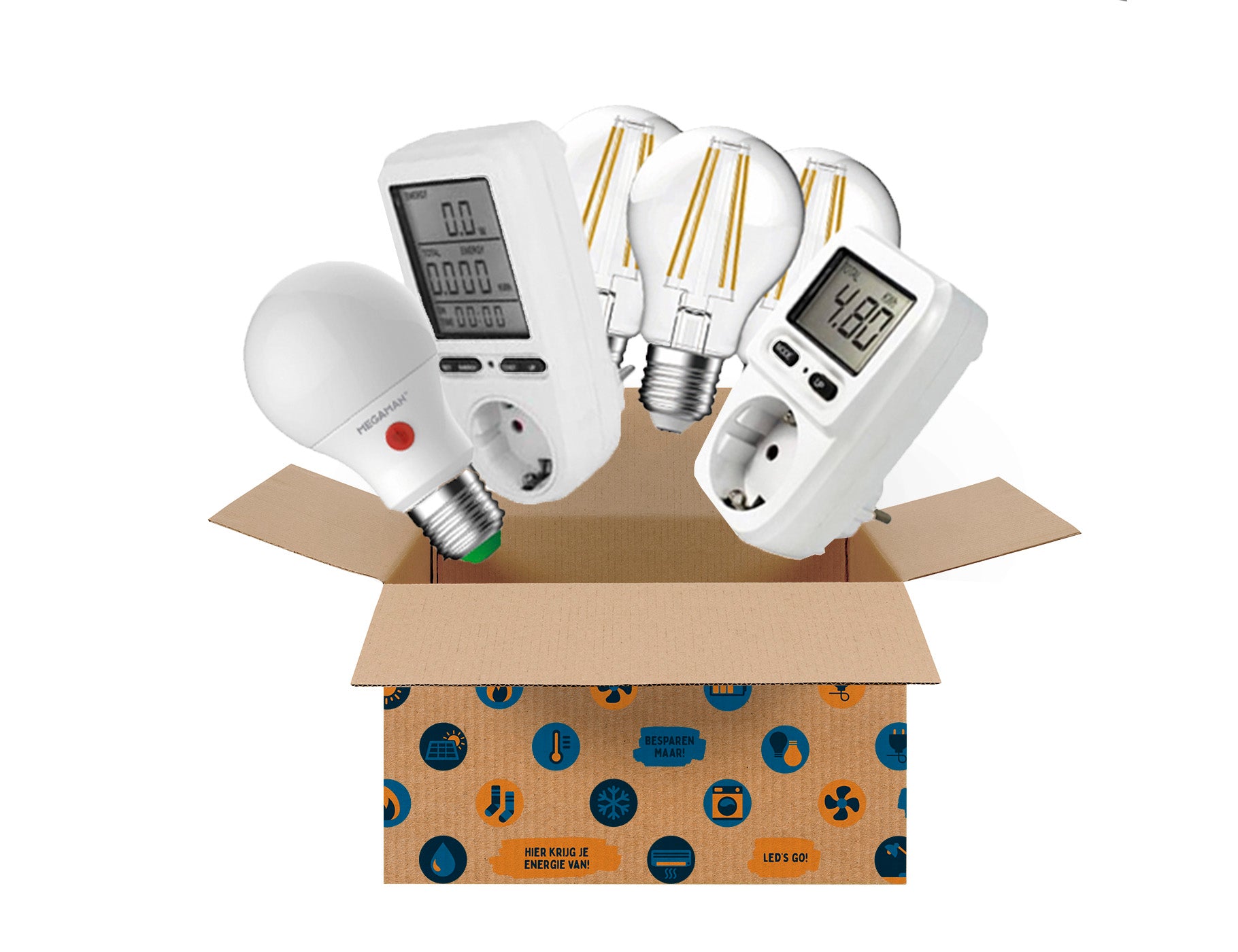 Energiebespaarbox - groot - stroom - rel