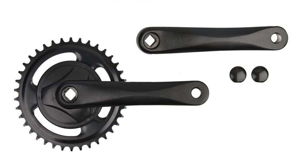 Vinty crankstel 38t 1 8“, crank 170mm met schijf, zwart