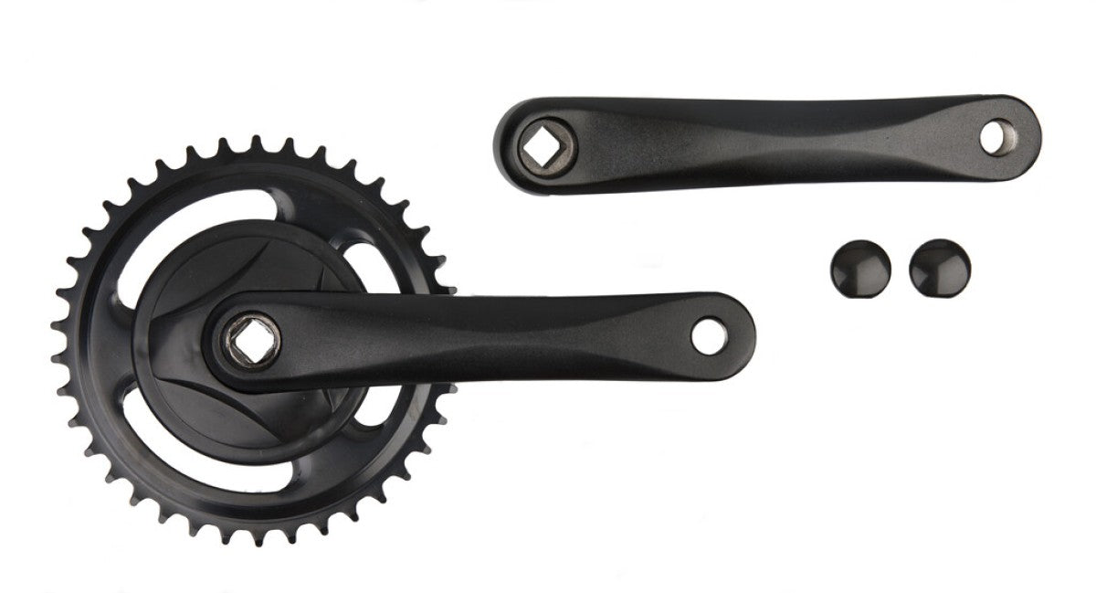 Vinty crankstel 38t 1 8“, crank 170mm met schijf, zwart