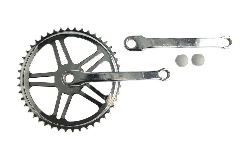 crankstelset met spiegat 46T 170 mm zilver