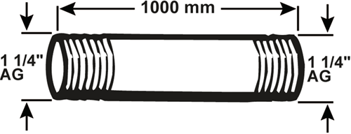 Cornat galva buis mm 5 4 1000mm (530) - vzs53054100