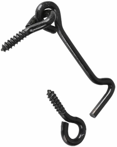 Waelbers windhaak l=100mm zwart + los oog - 25 stuk(s) - 409057.09