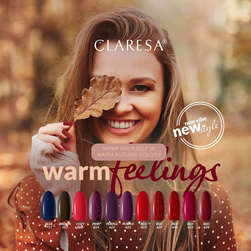 Claresa uv led gellak 5ml gezellig rood warme gevoelens