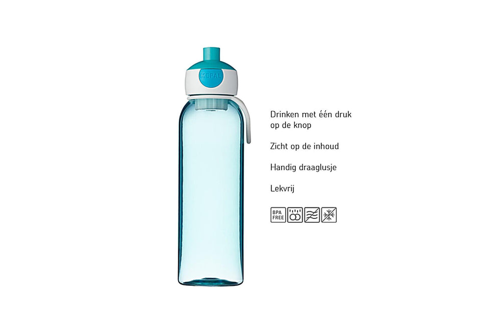 Mepal waterfles campus pop-up blauw 500ml