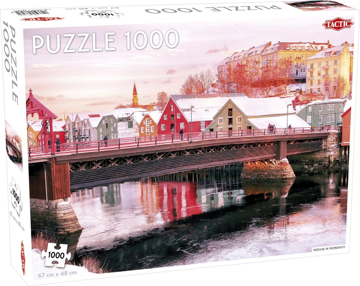 Tactische puzzel - nidelva in trondheim - 1000 stukjes
