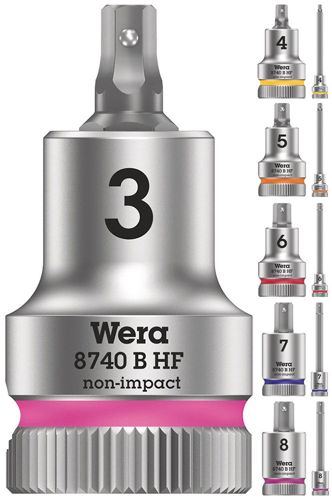 Wera 8740 b hf zyklop bit socket 3 8 | 8,0 x 38,5 mm