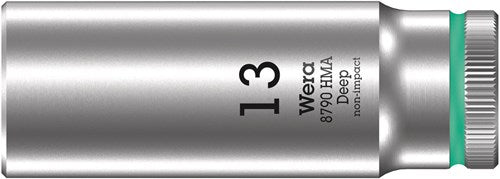 Wera 8790 hma deep hand- en machinedop met 1 4 -aandrijving, 13 x 50 mm - 05004510001