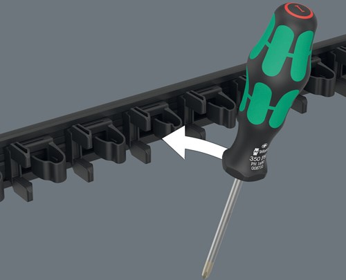 Wera 9650 magnetleiste kraftform schraubendreher-satz schroevendraaierset werkplaats 9-delig kruiskop phillips, kruisko