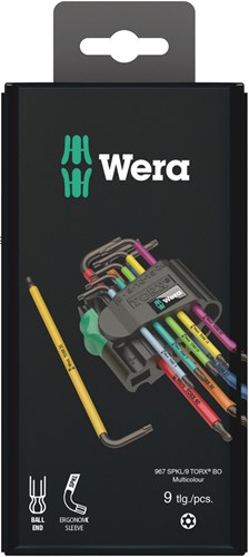 Wera 967 spkl 9 torx® bo multicolour stiftsleutelset, blacklaser, 9 -delig - 1 stuk(s) - 05073599001