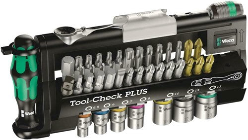Wera bit- dopsleutelset | 39-delig | sleuf ph pzd t ratel 7 doppen | 1 stuk - 05056490001 - 05056490001