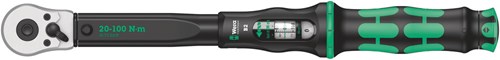 Wera click-torque b 2 draaimomentsleutel met omschakelratel, 20-100 nm (zwart groen)