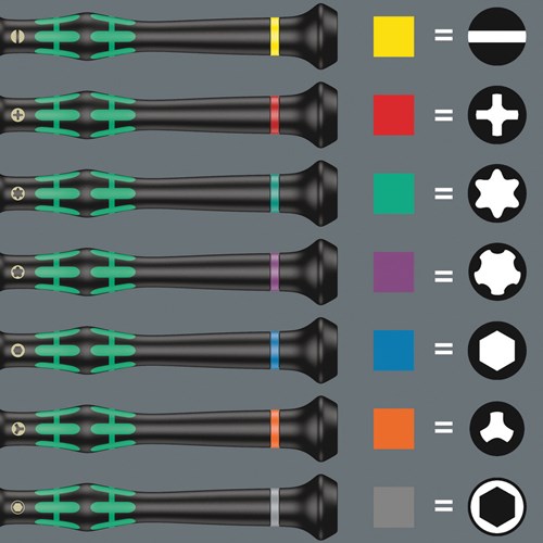 Wera kraftform micro 12 electronics elektronica-schroevendraaierset 12-delig - 05134000001