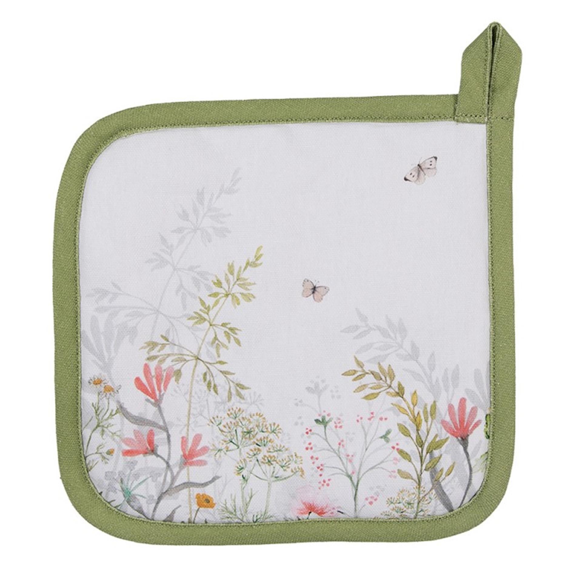 Clayre eef pannenlap bloemen 20x20cm