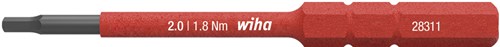 Wiha 283118020 bit slimbit electric zeskant 2.0 mm x 75 mm - 37223