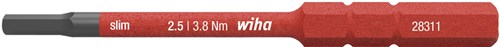 Wiha 283118025 bit slimbit electric zeskant 2.5 mm x 75 mm - 37224