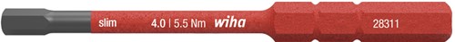 Wiha 283118040 bit slimbit electric zeskant 4.0 mm x 75 mm - 37225