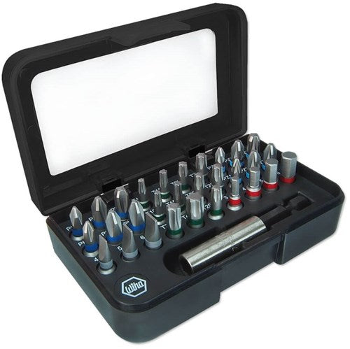Wiha bitset standard 25mm (¼″) sl ph pz torx® hex in box met riemclip - 31-delig - 41130
