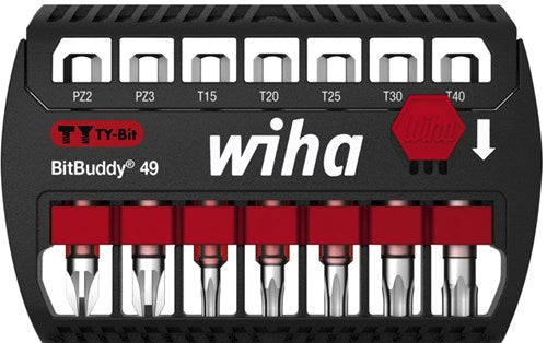 Wiha bitset bitbuddy® ty-bit 49 mm pozidriv, torx® 8-delig 1 4 e6,3 - 42118 - 42118