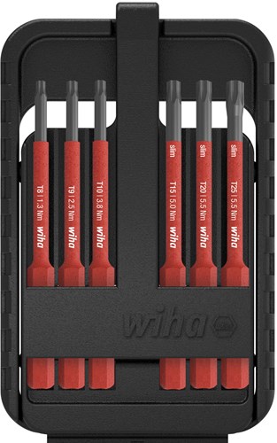 Wiha bitset slimbit electric torx® 7-delig incl. slimbit-box - 43153 - 43153