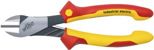 Wiha krachtzijkniptang industrial electric met dynamicjoint® met in- en uitschakelbare openingsveer | 200 mm - 41280 - 41280