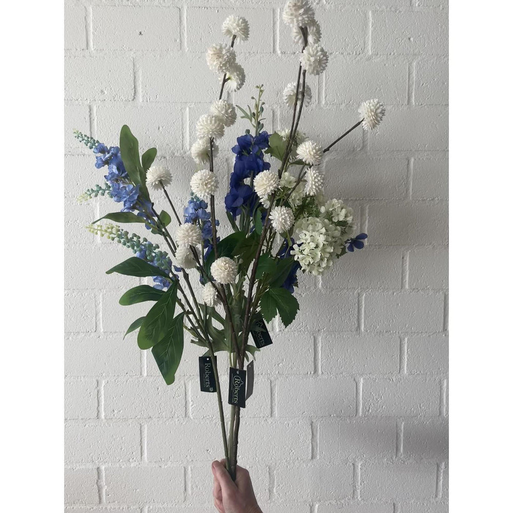 Roberts collection kunstbloem delphinium spray 100cm donkerblauw