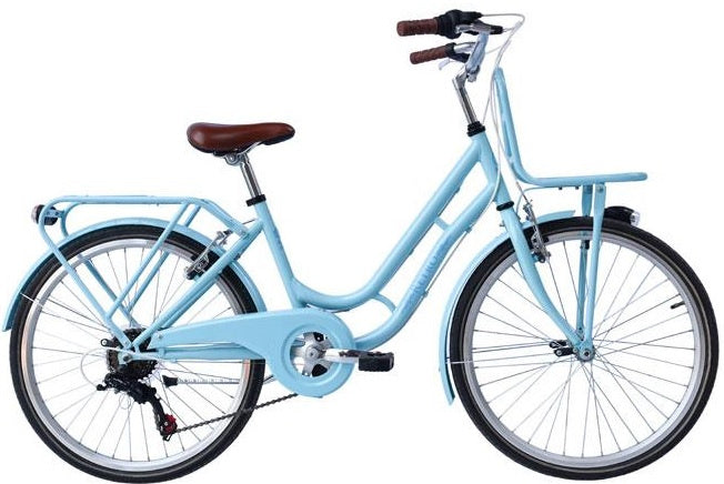 Wings Retro 22 Inch 34 cm Meisjes 6V V-Brakes Lichtblauw