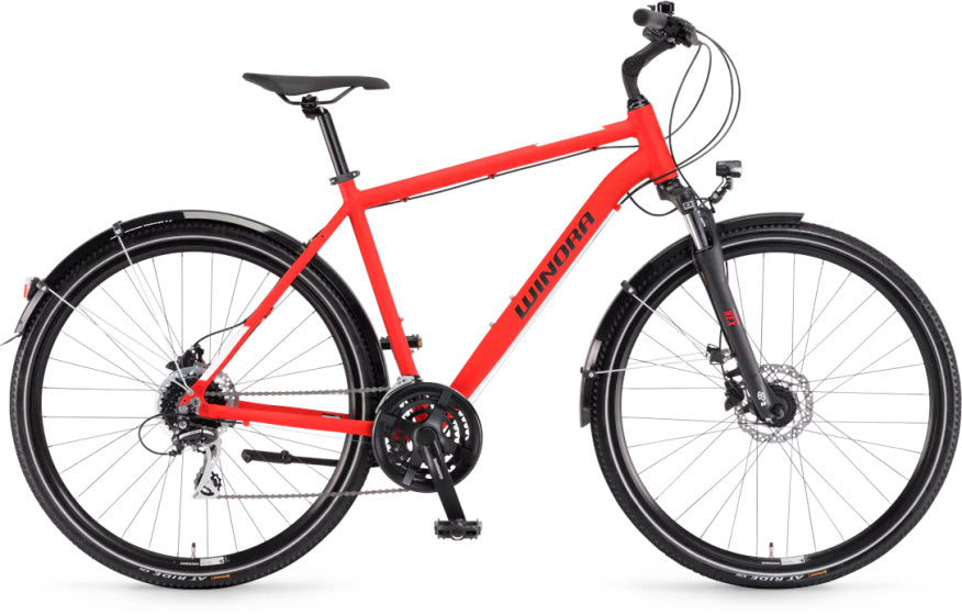 Winora domingo 24 sport 28 inch 52 cm heren 24v rood